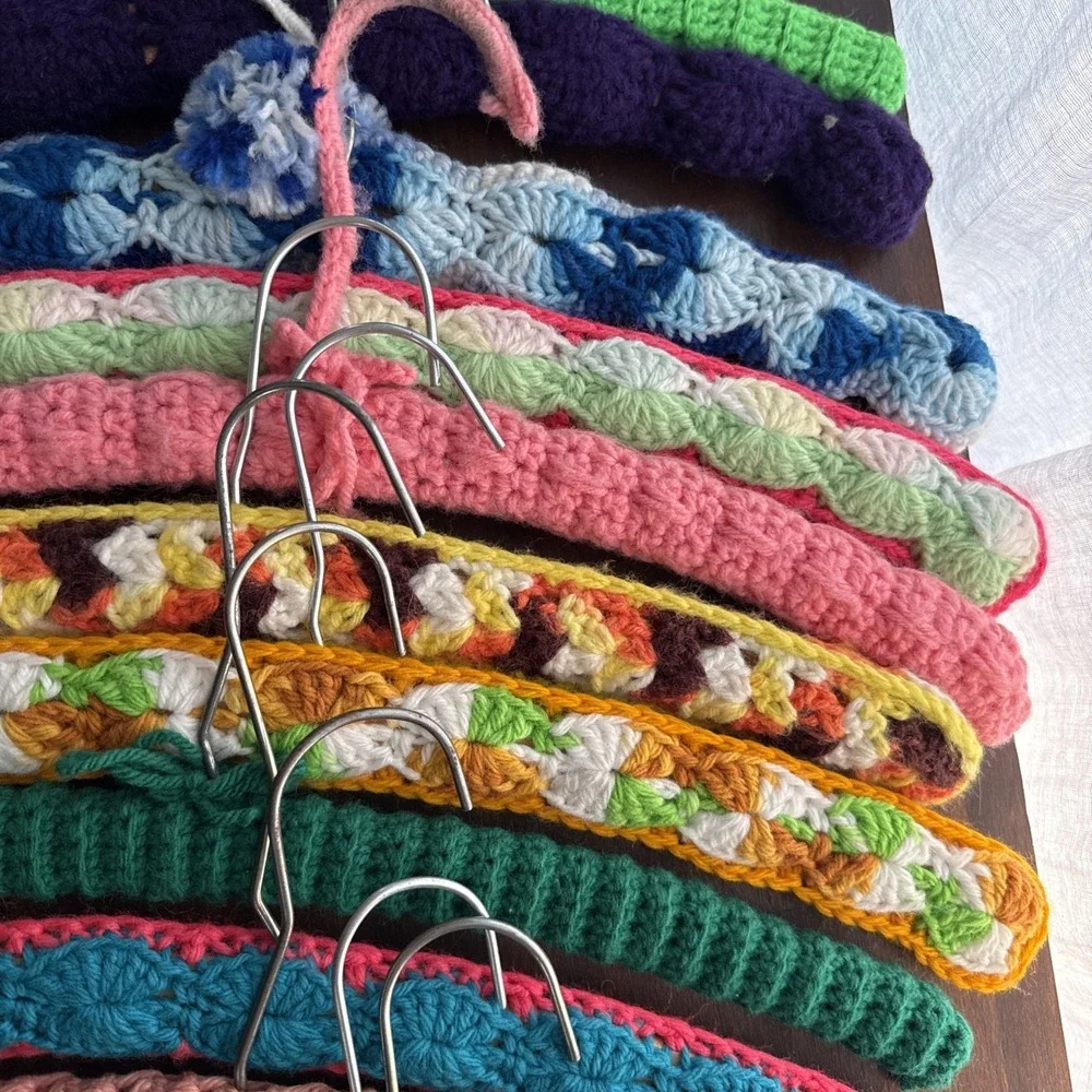 Vintage Crocheted Hangers Set Of 3 Granny Cottage